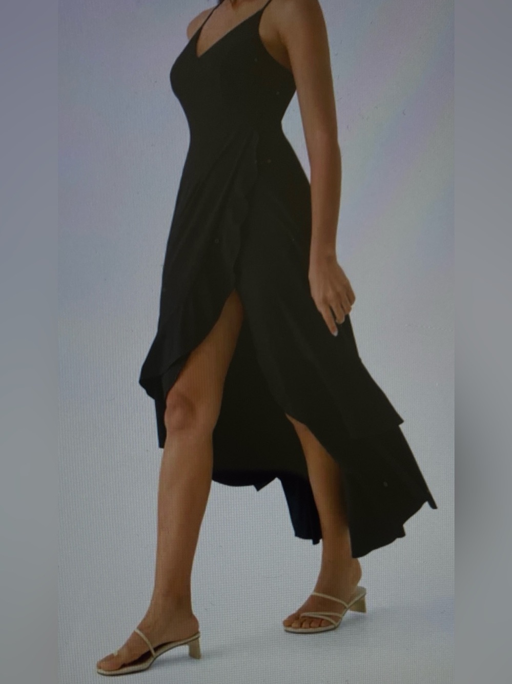 MEDIUM . HALARA BREEZEFUL LACE UP RUFFLE HEM QUICK DRY MAXI - Picture 3 of 11